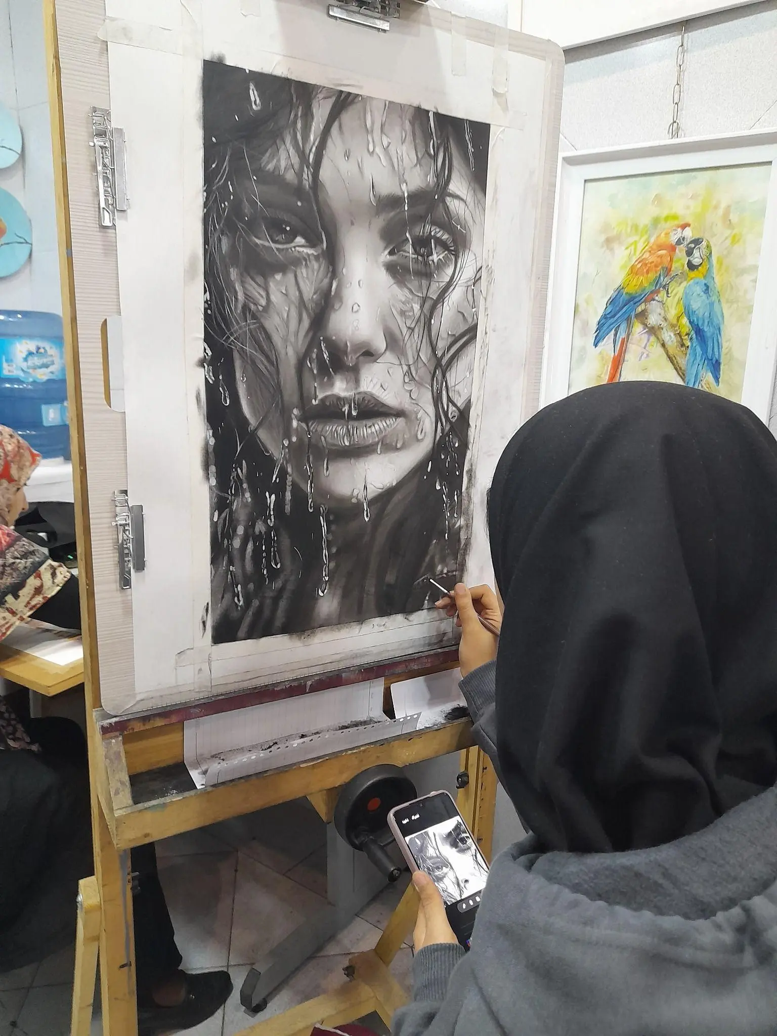 اموزش  نقاشی نگاره حافظ
